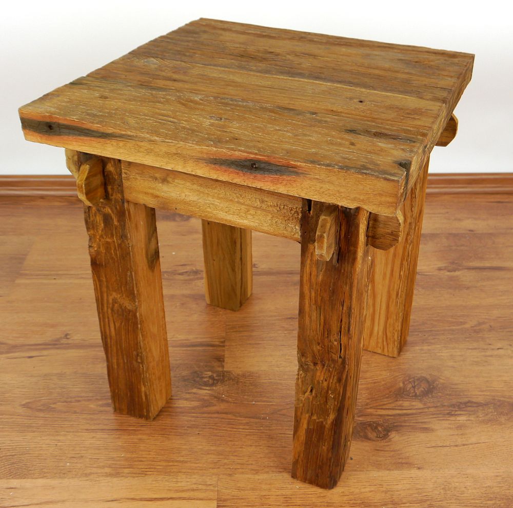Reclaimed Teak Wood Side Table End Table Handmade Java Furniture (Indonesia) eBay