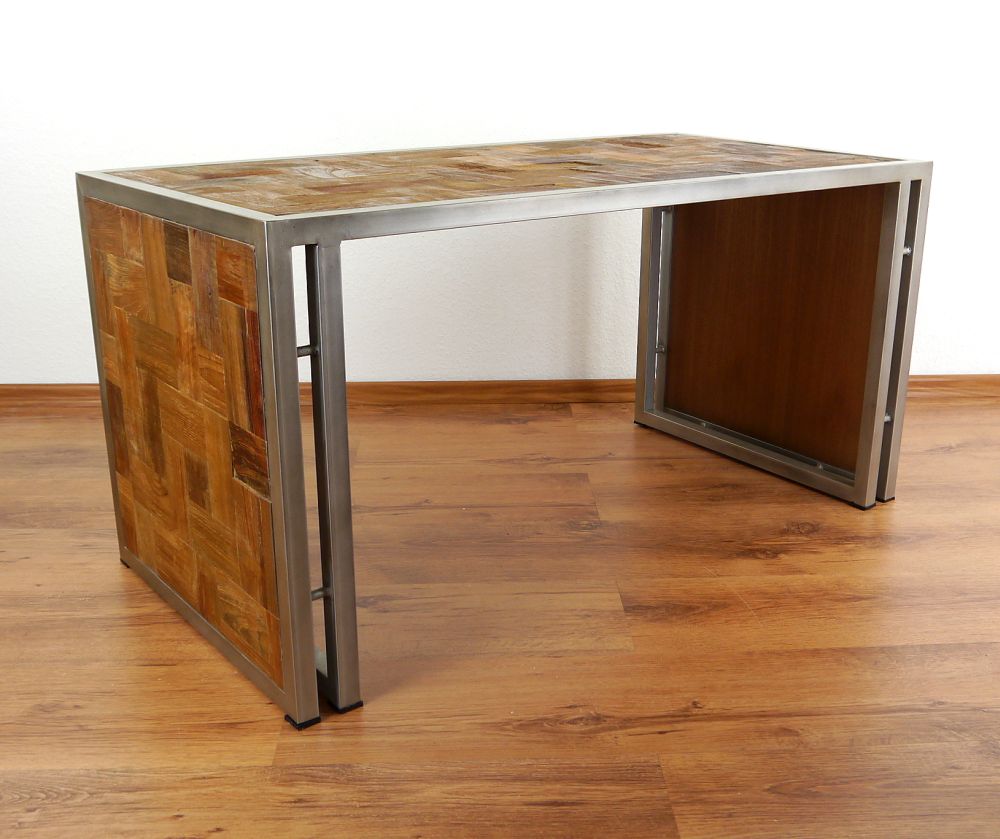 Java,Couchtisch aus Metall und Teakholz,100x50cm Java,Couchtisch aus Metall und Teakholz,100x50cm
