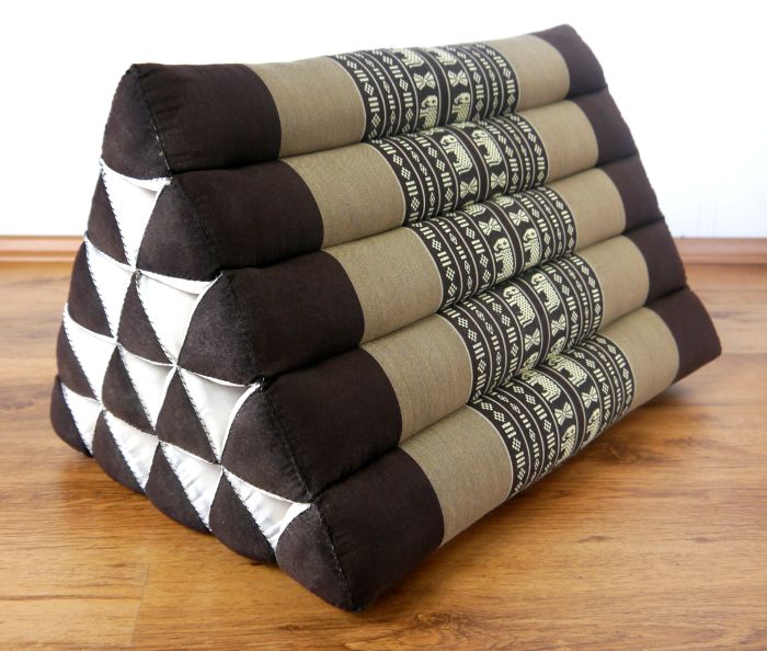100 Kapok Wedge Thai Triangle Cushion (38x38x57cm) Bed Bolster Pillow