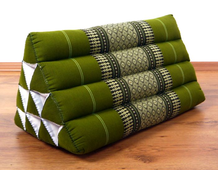 100 Kapok Wedge Thai Triangle Cushion (32x32x50cm) Bed Bolster Pillow Asia