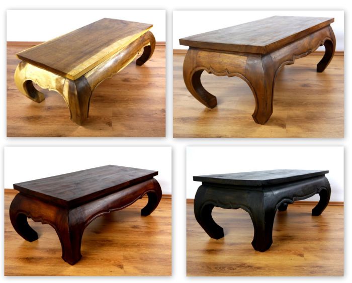 Opiumtisch 100x50cm Massivholz Couchtisch Beistelltisch Asia Möbel ...
