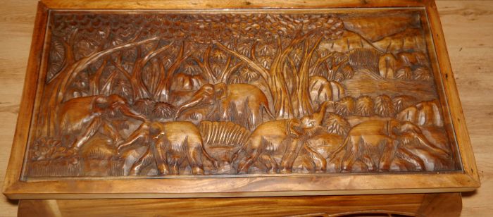 Opiumtisch natur Elefant 100x50cm Beistelltisch Couchtisch Opiumtisch natur Elefant 100x50cm Beistelltisch Couchtisch