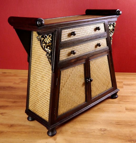 Rattanschrank asiatisch (Thai Bali Indonesien) Kommode