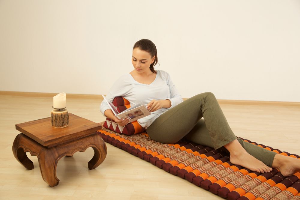 Roll-Up Mat Thai Massage Asian Matress 100% Kapok Filling for Yoga Gym Fitness 