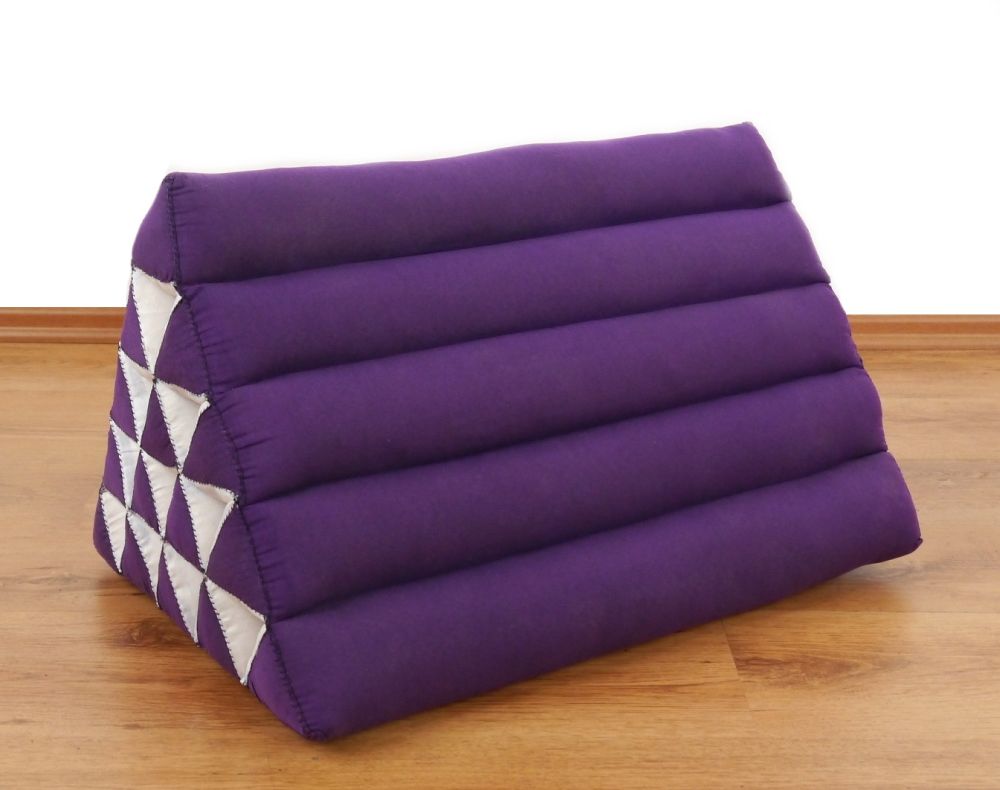 Colourful Kapok Wedge Thai Triangle Cushion Bed Bolster Pillow Asia 